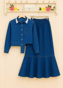 Korea Seoul Denim Dress & Top Set