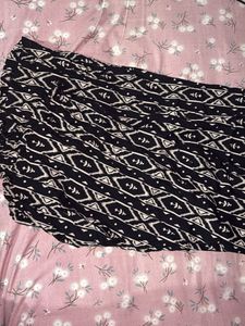 Patterned Wide Leg Pants