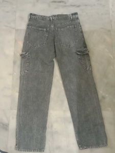 Gray Cargo Jeans