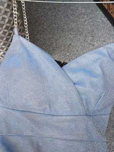 Sparkly Silver Mini Dress