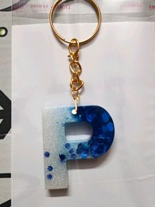 Resin P Alphabet Keychain