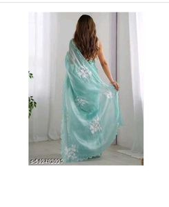 FABRIC SEQUANCE WOMEN SAREE Elegant Purple Sare
