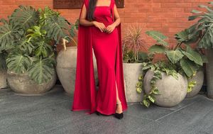 Elegant Red Maxi Dress