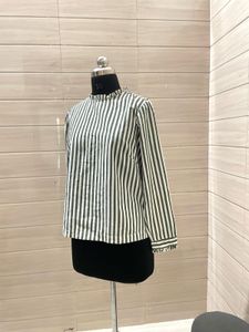 H&amp;M Pintresty Green Striped Top