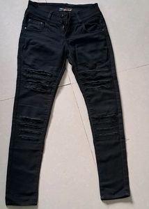 CITY GIRL Ripped Black High Waist Jeans