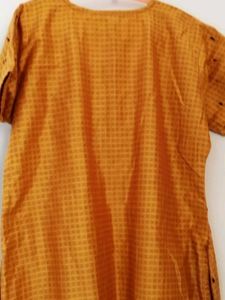 Embroidered Mustard Top