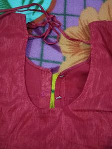 Red Readymade Saree Blouse