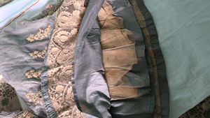 Grey &amp; Gold Embroidered Lehenga Choli