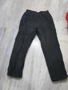 Grey velvet high waist pants