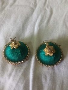 Silk Thread Jhumka Earrings