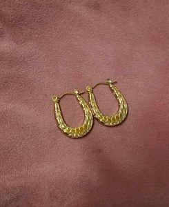 Korean Gold Plated Hoops Earrings