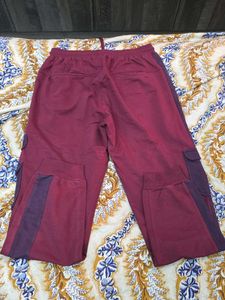 Maroon Side Stripe Joggers