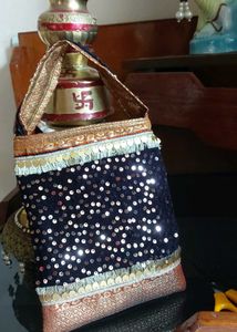 Black And Rust Wedding Bag
