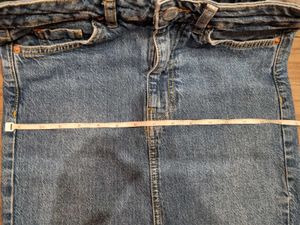 STRADIVARIUS FRONT SLIT DENIM SKIRT 26&#34;