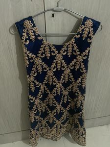 Elegant Blue &amp; Gold Kurta Set