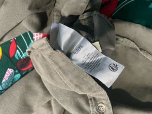 Jules Olive Western Style Button-Down Shirt