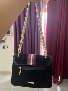 ALDO Black &amp; Gold Chain Crossbody Bag