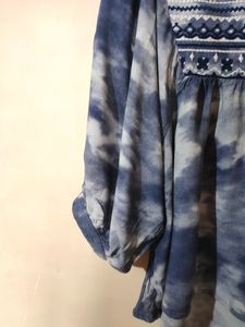 Blue Summery Tiedye Style Top