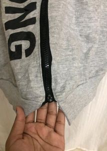 Lu Bin Na Grey Unique Sweatshirt