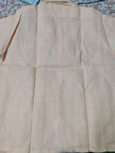 Cotton Linen Half Sleeves Shirt For Men (Xxl)