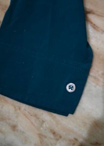 Embroidered Teal Tunic Top