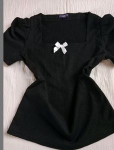 co-ords set Polka Dot Midi Skirt with bow top