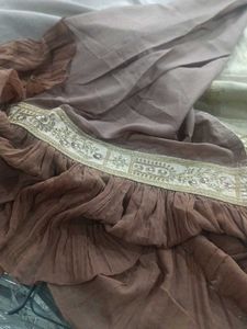 Elegant Gold Embroidered Sari