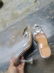 Clear Heels with Jewel Detail