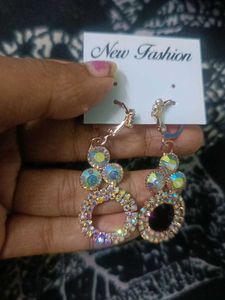 Sparkly Gemstone Dangle Earrings