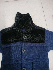 Stylish Kids Blue &amp; Black Coat