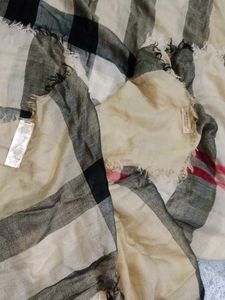 Authentic Burberry Silk/Cashmere Giant Scarf