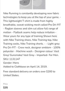 Nike Gym TShirt