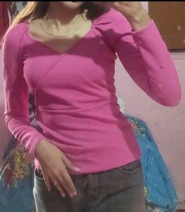 Pink Long Sleeve Top