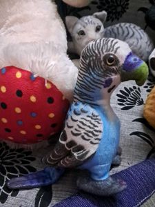 Vintage Budgie Plush Toy