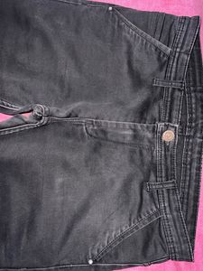 Pure Black Customised Jeans Pant