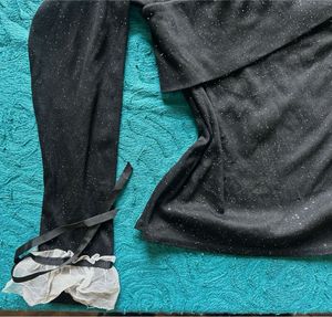 Sparkly Black One-Shoulder Top