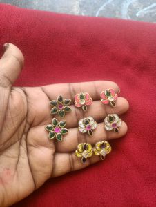 Four Pair Of Stud Earrings