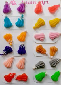 Designer Flower Work Stud Earring 12 Set 1 Dozen