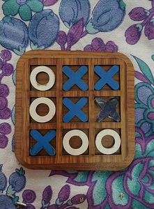 Classic Wooden Tic-Tac-Toe Board Game