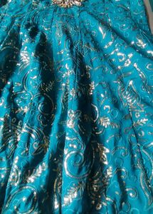 Sea Green Anarkali Designed Women&#39;s Kurta