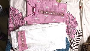 Pink Embroidered Kurta Set