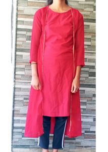 Red Cotton Kurta