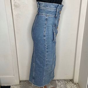 River Island High Waisted Denim Skirt