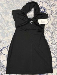 Brand New (Newme) Black Cutout Ruched Dress