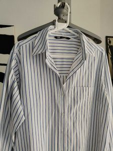 Zara Blue Striped Shirt