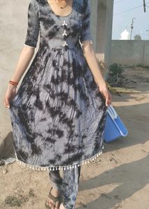 Tie-Dye Print Kurta &amp; Pant Set