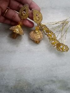 Combo For 5 Jhuda Pins And Golden Earing