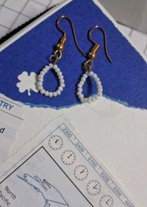 Pearl Hoop Earring 🤍💧