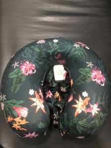 Floral Travel Pillow With Hoodie