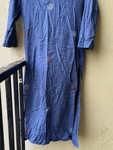 New 😍Embroidered Blue Kurta